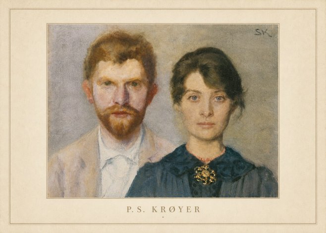 P.S. Krøyer Self-portrait with Marie Krøyer No4 - Affiche
