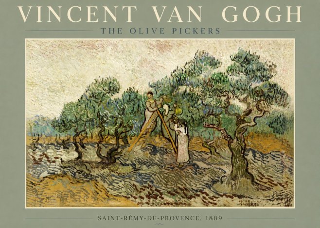 Van Gogh The Olive Pickers II No5 - Affiche