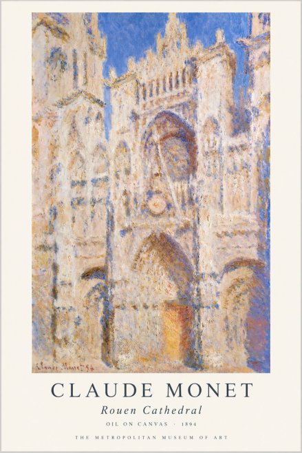 Monet Rouen Cathedral No1 - Affiche