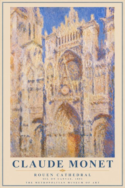 Monet Rouen Cathedral No4 - Affiche
