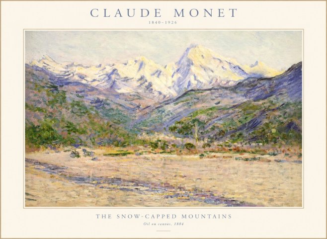 Monet The Snow-capped Mountains No1 - Affiche