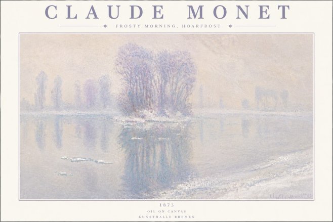 Monet Frosty Morning, Hoarfrost No6 - Affiche