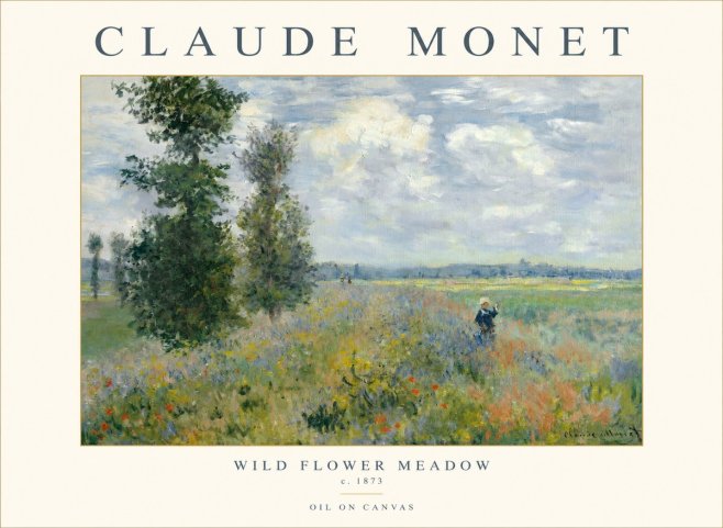 Monet Wild Flower Meadow No1 - Affiche