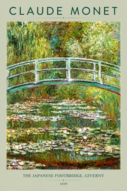 Monet The Japanese Footbridge, Giverny No5 - Affiche
