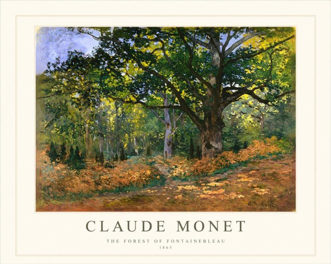 Monet The Forest of Fontainebleau No1 - Affiche