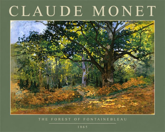 Monet The Forest of Fontainebleau No2 - Affiche