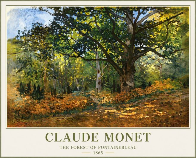 Monet The Forest of Fontainebleau No3 - Affiche