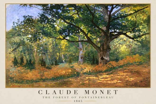 Monet The Forest of Fontainebleau No4 - Affiche