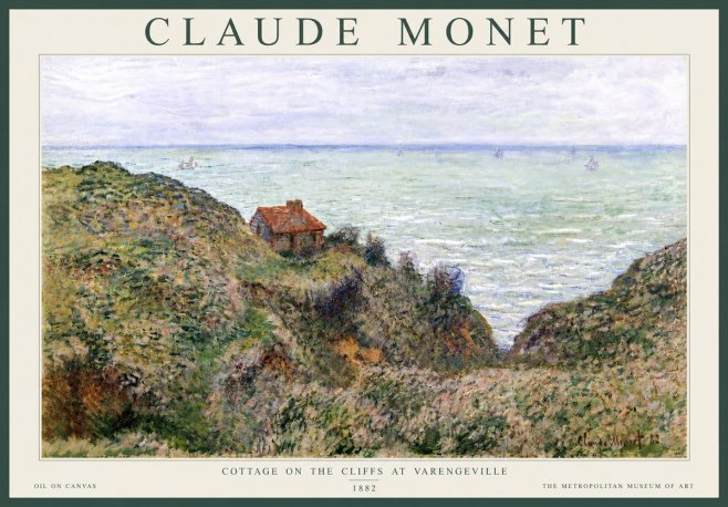 Monet Cottage on the Cliffs at Varengeville No5 - Affiche