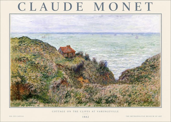 Monet Cottage on the Cliffs at Varengeville No6 - Affiche