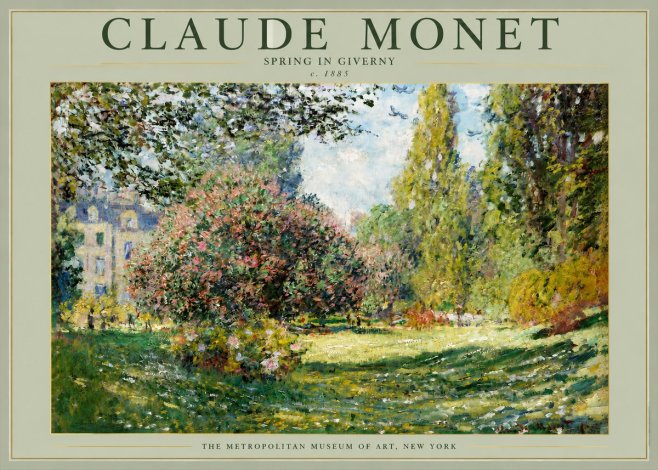 Monet Spring in Giverny No2 - Affiche