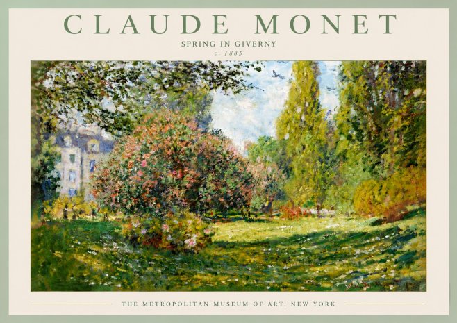 Monet Spring in Giverny No5 - Affiche
