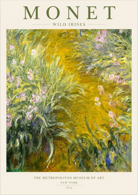 Monet Wild Irises No1 - Affiche