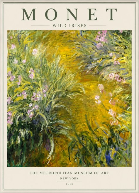 Monet Wild Irises No3 - Affiche