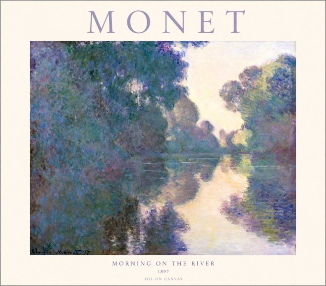Monet Morning on the River No1 - Affiche