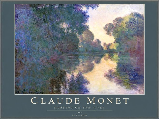 Monet Morning on the River No2 - Affiche