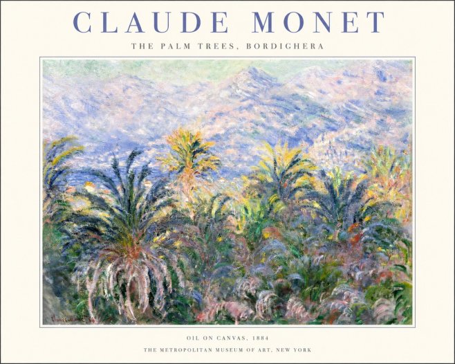 Monet The Palm Trees, Bordighera No1 - Affiche