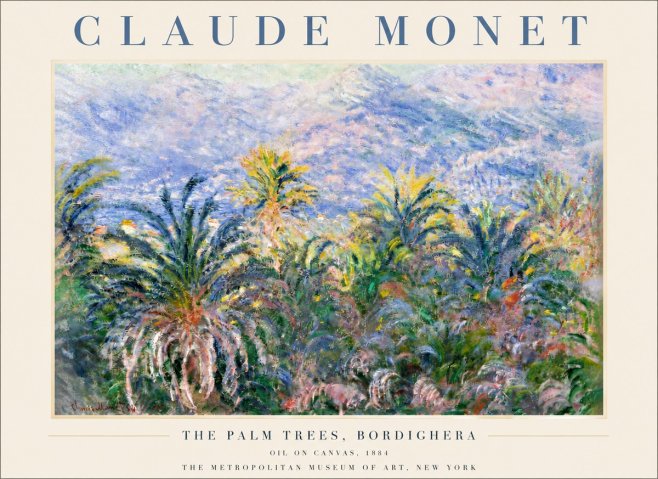 Monet The Palm Trees, Bordighera No3 - Affiche