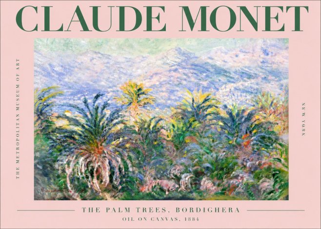 Monet The Palm Trees, Bordighera No4 - Affiche