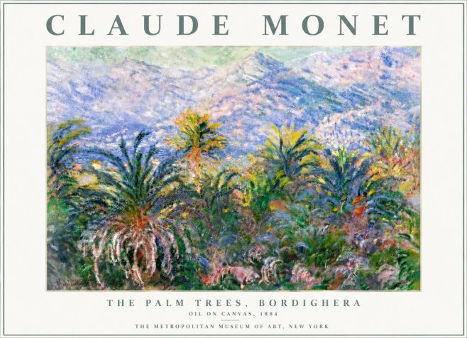 Monet The Palm Trees, Bordighera No6 - Affiche