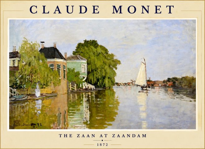 Monet The Zaan at Zaandam No4 - Affiche