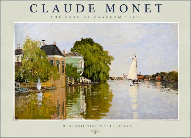 Monet The Zaan at Zaandam No5 - Affiche
