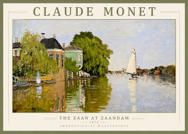 Monet The Zaan at Zaandam No6 - Affiche