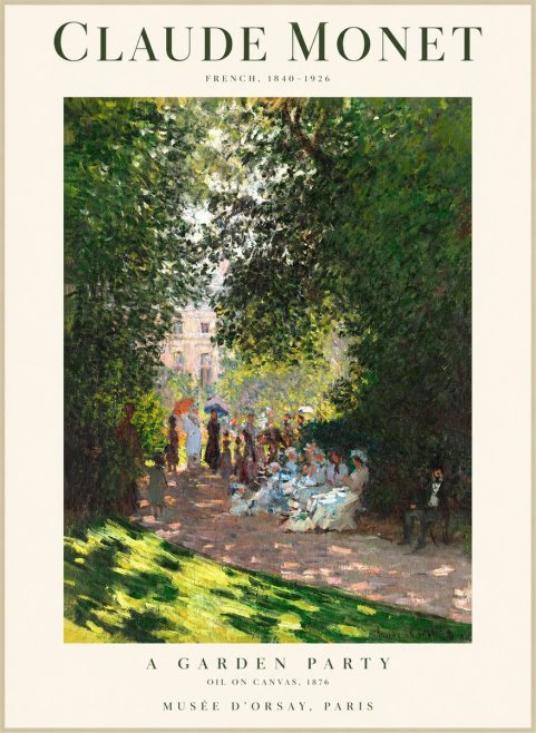 Monet A Garden Party No1 - Affiche