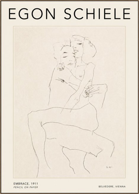 Schiele Embrace, 1911 No2 - Affiche