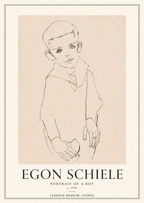 Schiele Portrait of a Boy No3 - Affiche