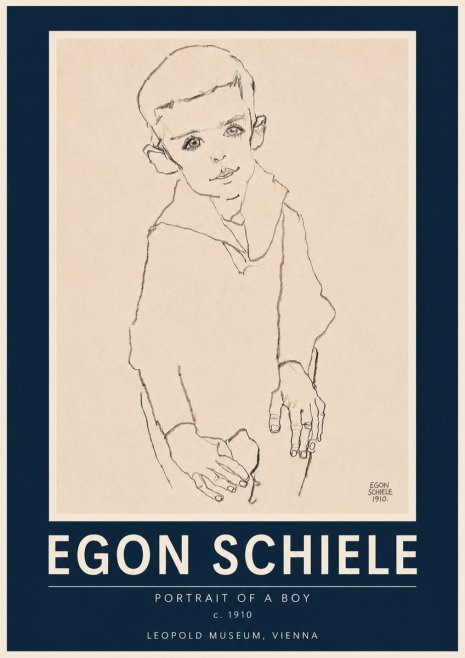 Schiele Portrait of a Boy No6 - Affiche
