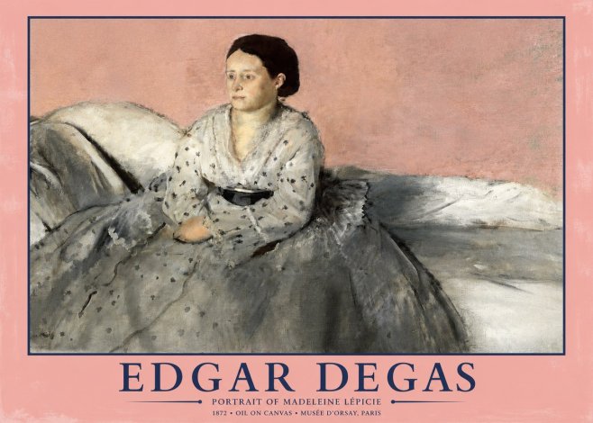 Edgar Degas Portrait of Madeleine Lépicie No2 - Affiche