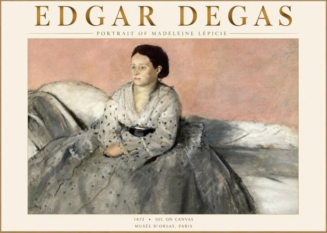 Edgar Degas Portrait of Madeleine Lépicie No4 - Affiche