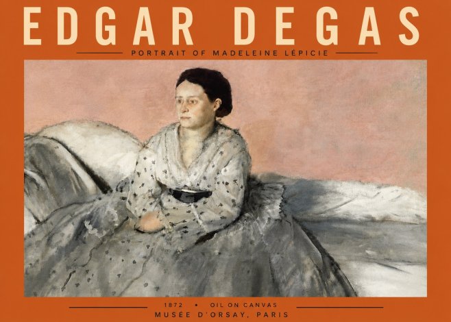 Edgar Degas Portrait of Madeleine Lépicie No5 - Affiche
