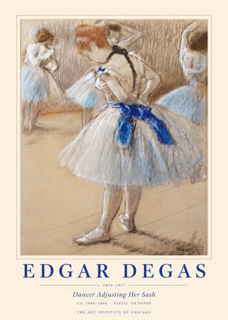 Edgar Degas Dancer Adjusting Her Sash No1 - Affiche