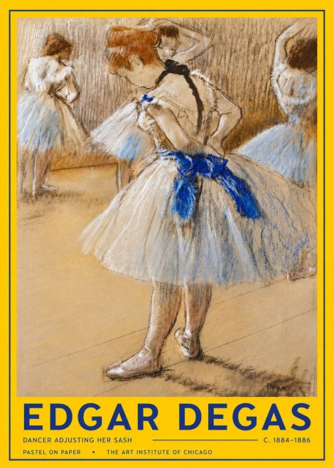 Edgar Degas Dancer Adjusting Her Sash No4 - Affiche