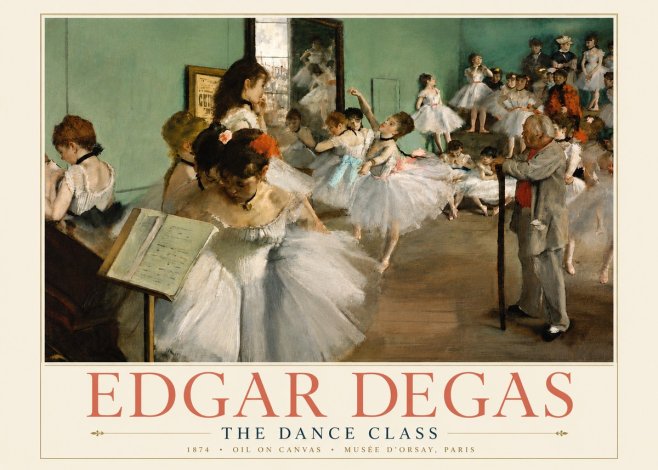 Edgar Degas The Dance Class I No5 - Affiche