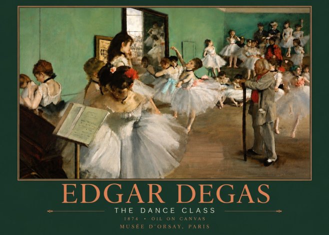 Edgar Degas The Dance Class I No6 - Affiche