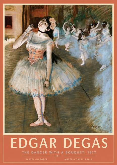 Edgar Degas The Dancer with a Bouquet No5 - Affiche
