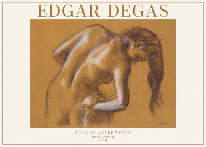 Edgar Degas Study of a Nude Woman I No1 - Affiche