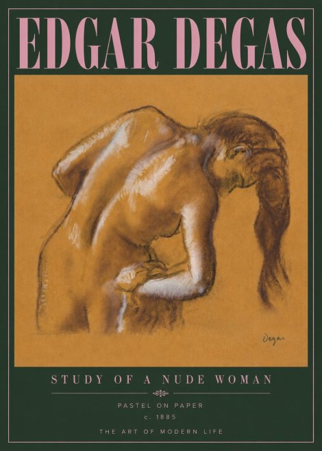 Edgar Degas Study of a Nude Woman I No6 - Affiche