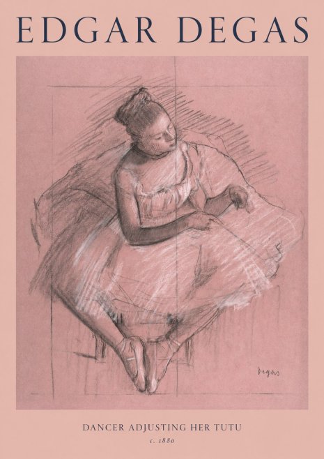 Edgar Degas Dancer Adjusting Her Tutu No1 - Affiche