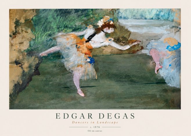 Edgar Degas Dancers in Landscape I No1 - Affiche