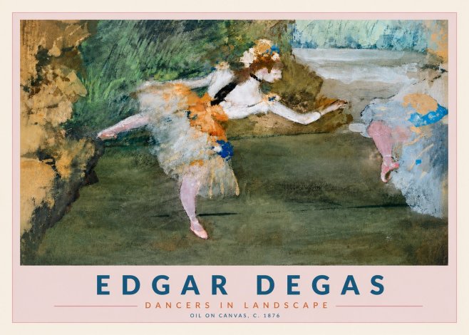 Edgar Degas Dancers in Landscape I No4 - Affiche