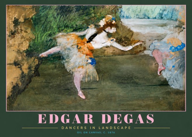 Edgar Degas Dancers in Landscape I No5 - Affiche