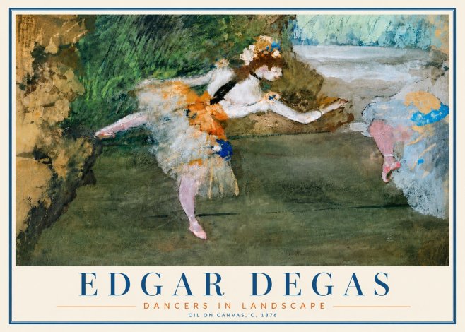 Edgar Degas Dancers in Landscape I No6 - Affiche