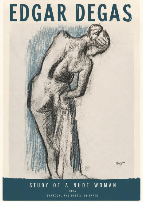 Edgar Degas Study of a Nude Woman II No3 - Affiche