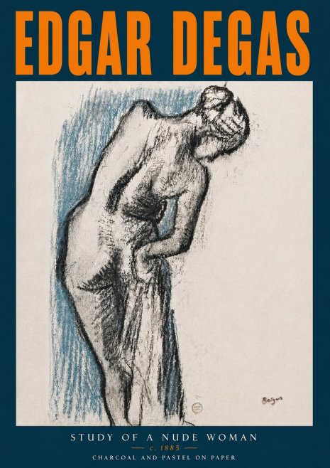 Edgar Degas Study of a Nude Woman II No5 - Affiche