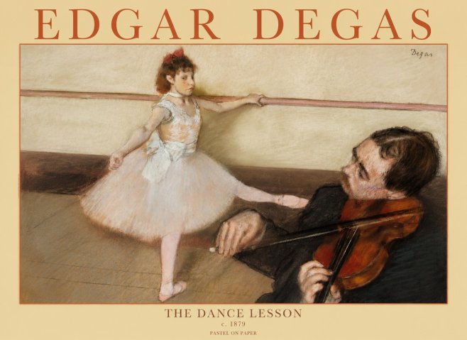 Edgar Degas The Dance Lesson No1 - Affiche