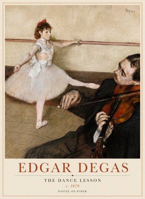 Edgar Degas The Dance Lesson No3 - Affiche